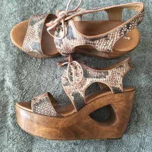 Anthropologie Brand Wood Wedges